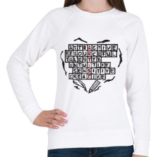 PRINTFASHION artist.b - Női pulóver - Fehér női pulóver, kardigán