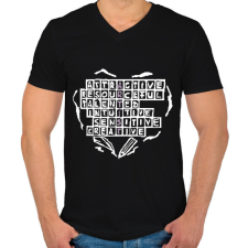 PRINTFASHION artist.w - Férfi V-nyakú póló - Fekete férfi póló