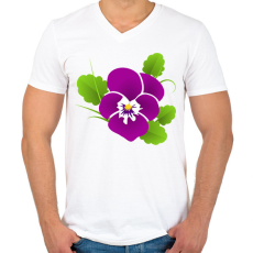 PRINTFASHION Árvácska - Férfi V-nyakú póló - Fehér