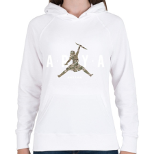 PRINTFASHION Arya Air (Camo#1) - Női kapucnis pulóver - Fehér női pulóver, kardigán