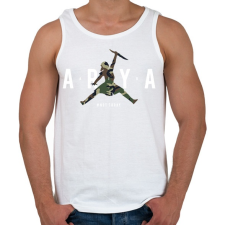 PRINTFASHION Arya Air (Camo#2) - Férfi atléta - Fehér atléta, trikó