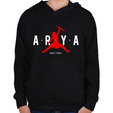 PRINTFASHION Arya Air (Red) - Gyerek kapucnis pulóver - Fekete