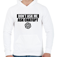 PRINTFASHION Ask ChatGPT - Férfi kapucnis pulóver - Fehér férfi pulóver, kardigán