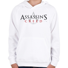 PRINTFASHION Assassin's creed - Gyerek kapucnis pulóver - Fehér gyerek pulóver, kardigán