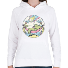 PRINTFASHION Asteroid Day - Női kapucnis pulóver - Fehér női pulóver, kardigán