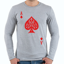 PRINTFASHION Ász - Férfi hosszú ujjú póló - Sport szürke férfi póló