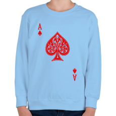 PRINTFASHION Ász - Gyerek pulóver - Világoskék