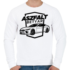 PRINTFASHION Aszfalt betyár - BMW - Férfi pulóver - Fehér