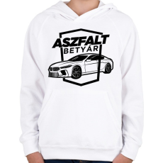 PRINTFASHION Aszfalt betyár - BMW - Gyerek kapucnis pulóver - Fehér