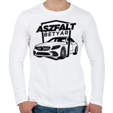 PRINTFASHION Aszfalt betyár - Mercedes - Férfi hosszú ujjú póló - Fehér férfi póló