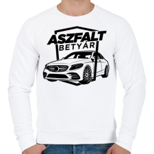 PRINTFASHION Aszfalt betyár - Mercedes - Férfi pulóver - Fehér férfi pulóver, kardigán
