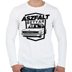 PRINTFASHION Aszfalt betyár - Old School BMW - Férfi hosszú ujjú póló - Fehér