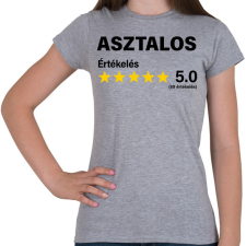 PRINTFASHION Asztalos Értékelés ***** 5.0 (69 értékelés) - Női póló - Sport szürke női póló
