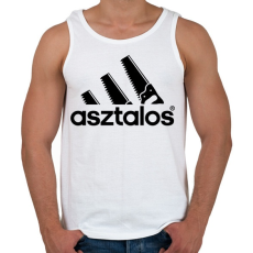 PRINTFASHION Asztalos - Férfi atléta - Fehér