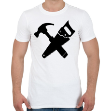 PRINTFASHION Asztalos  - Férfi póló - Fehér