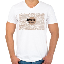 PRINTFASHION Asztalos mester - Férfi V-nyakú póló - Fehér férfi póló