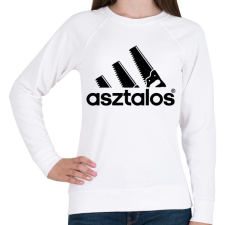 PRINTFASHION Asztalos - Női pulóver - Fehér női pulóver, kardigán