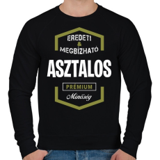 PRINTFASHION Asztalos prémium minőség - Férfi pulóver - Fekete