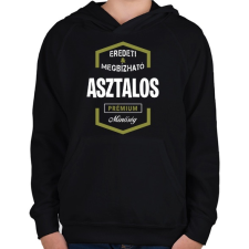 PRINTFASHION Asztalos prémium minőség - Gyerek kapucnis pulóver - Fekete gyerek pulóver, kardigán
