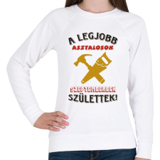 PRINTFASHION Asztalos szülinapja szeptember színes - Női pulóver - Fehér női pulóver, kardigán