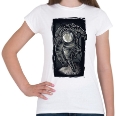 PRINTFASHION Asztronauta grafika - Női póló - Fehér