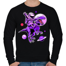 PRINTFASHION Asztronauta Trex - Férfi pulóver - Fekete férfi pulóver, kardigán