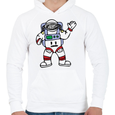 PRINTFASHION Asztronauta - Űrhajós - Férfi kapucnis pulóver - Fehér férfi pulóver, kardigán