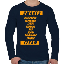 PRINTFASHION Ateez Members - Férfi hosszú ujjú póló - Sötétkék férfi póló