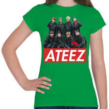 PRINTFASHION Ateez Team - Női póló - Zöld női póló