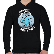 PRINTFASHION Atom - Férfi kapucnis pulóver - Fekete