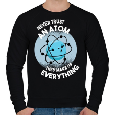 PRINTFASHION Atom - Férfi pulóver - Fekete férfi pulóver, kardigán