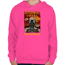 PRINTFASHION Atomháború - Gyerek kapucnis pulóver - Fukszia gyerek pulóver, kardigán