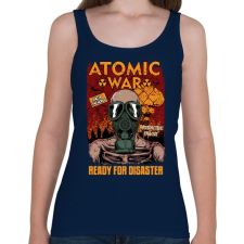 PRINTFASHION Atomháború - Női atléta - Sötétkék női trikó