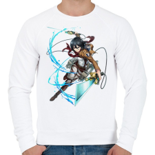 PRINTFASHION Attack on Titan - Férfi pulóver - Fehér férfi pulóver, kardigán