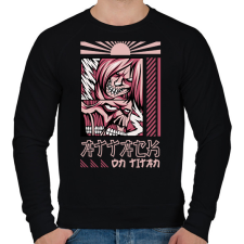 PRINTFASHION Attack on titan - Férfi pulóver - Fekete férfi pulóver, kardigán