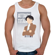 PRINTFASHION Attack on Titan -- Levi - Férfi atléta - Fehér
