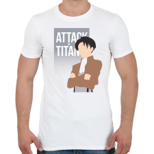 PRINTFASHION Attack on Titan -- Levi - Férfi póló - Fehér férfi póló