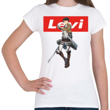 PRINTFASHION attack on titan Levi - Női póló - Fehér női póló