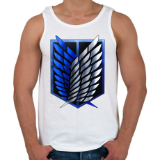 PRINTFASHION Attack on Titan Logo - Férfi atléta - Fehér