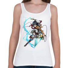 PRINTFASHION Attack on Titan - Női atléta - Fehér női trikó