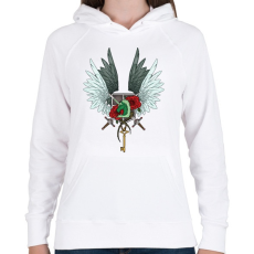 PRINTFASHION Attack on Titan - Női kapucnis pulóver - Fehér