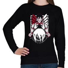 PRINTFASHION Attack On TItan - Női pulóver - Fekete
