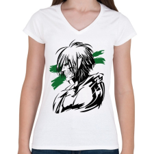 PRINTFASHION Attack On Titan - Női V-nyakú póló - Fehér női póló