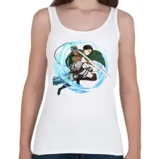 PRINTFASHION Attack on Titans - Női atléta - Fehér női trikó