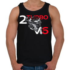 PRINTFASHION Audi BiTurbo - Férfi atléta - Fekete