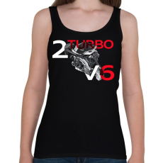 PRINTFASHION Audi BiTurbo - Női atléta - Fekete