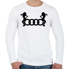 PRINTFASHION Audi Fekete - Férfi hosszú ujjú póló - Fehér