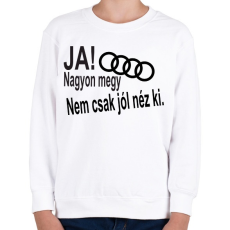 PRINTFASHION Audi - Gyerek pulóver - Fehér