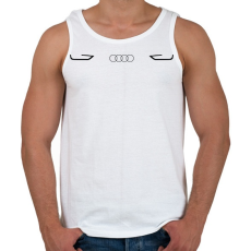 PRINTFASHION Audi logó (fekete) - Férfi atléta - Fehér