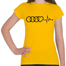 PRINTFASHION AUDI logo fekete - Női póló - Sárga női póló